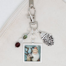 Santa Reindeer Zipper Pull/ Mini- Fob