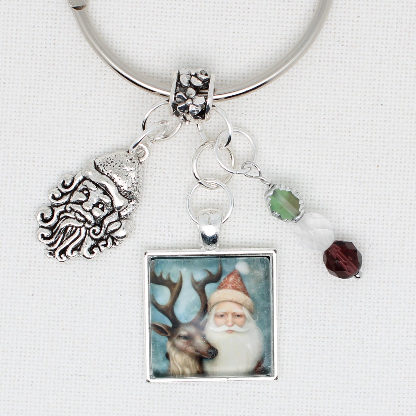 Santa And Reindeer Floss Ring