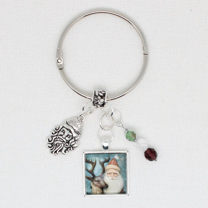 Santa And Reindeer Floss Ring