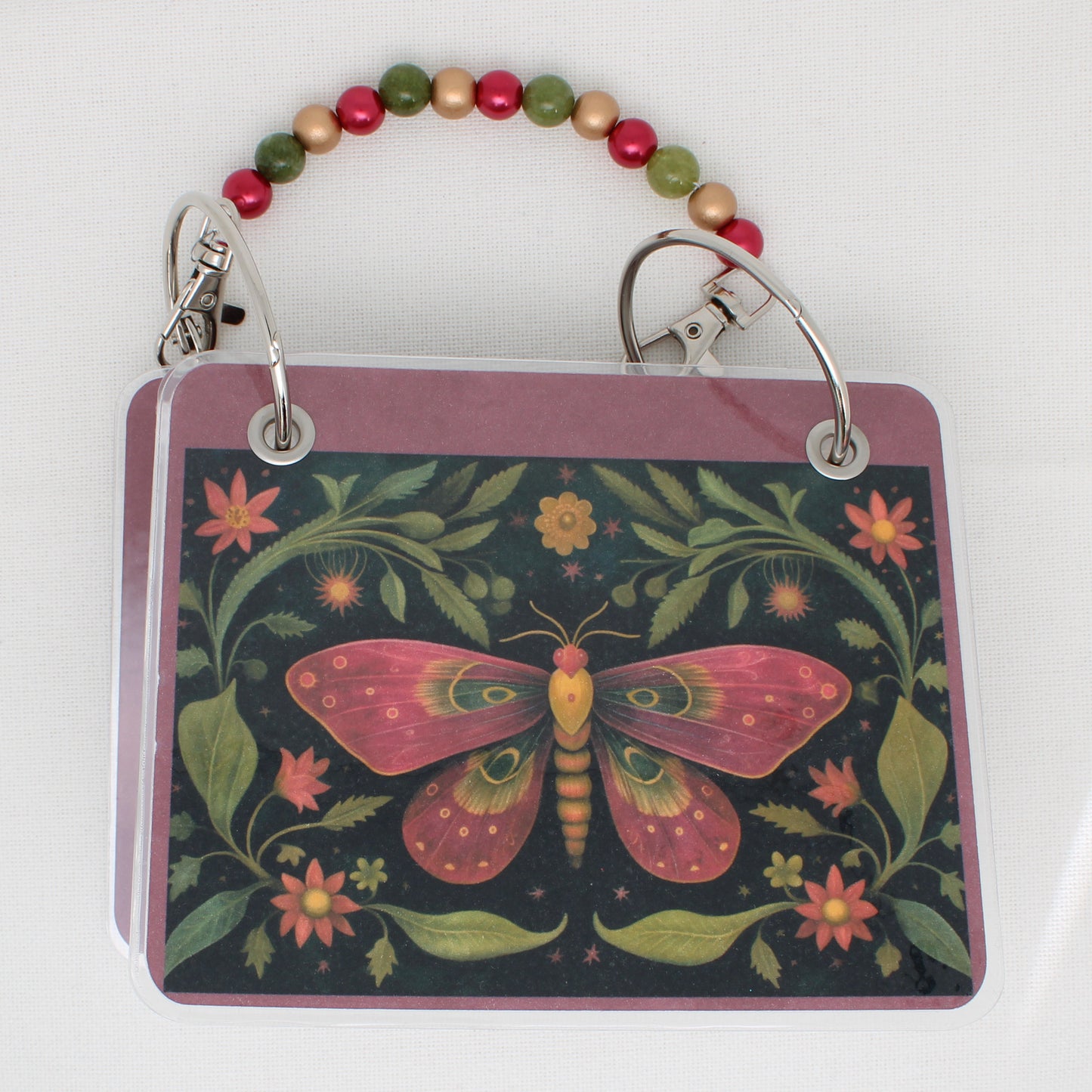 Red Butterfly Floss Bag Book