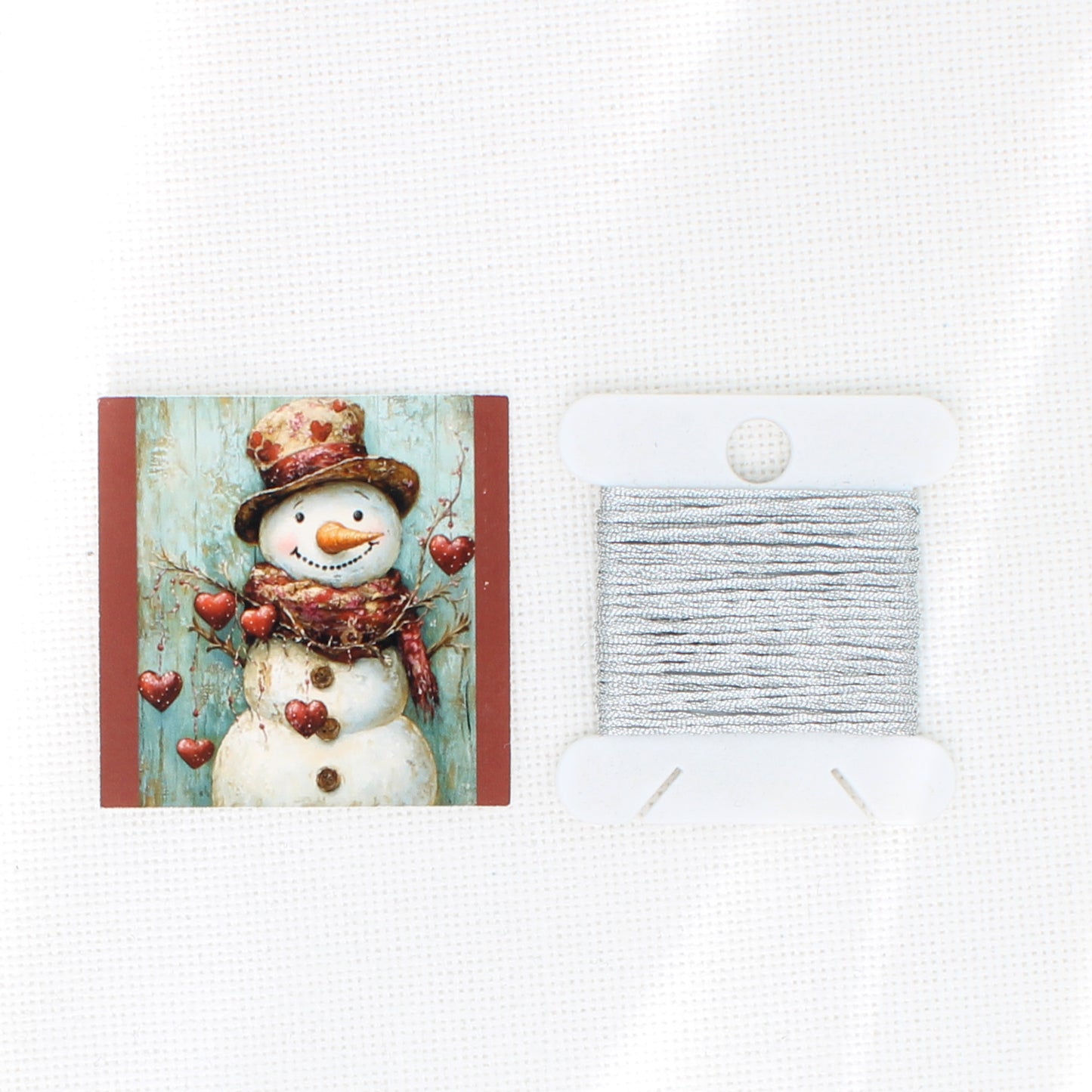 Valentine Snowman Needle Minder