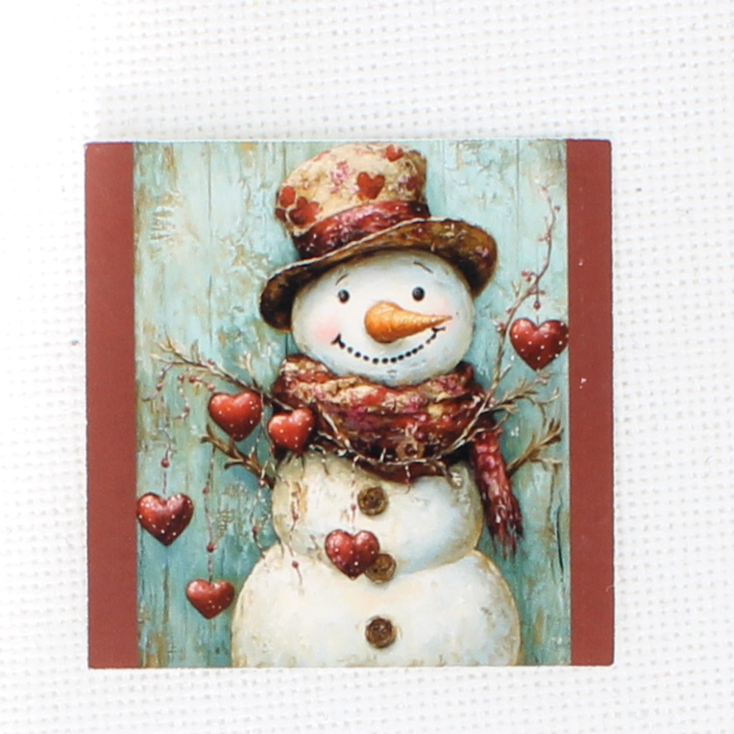 Valentine Snowman Needle Minder