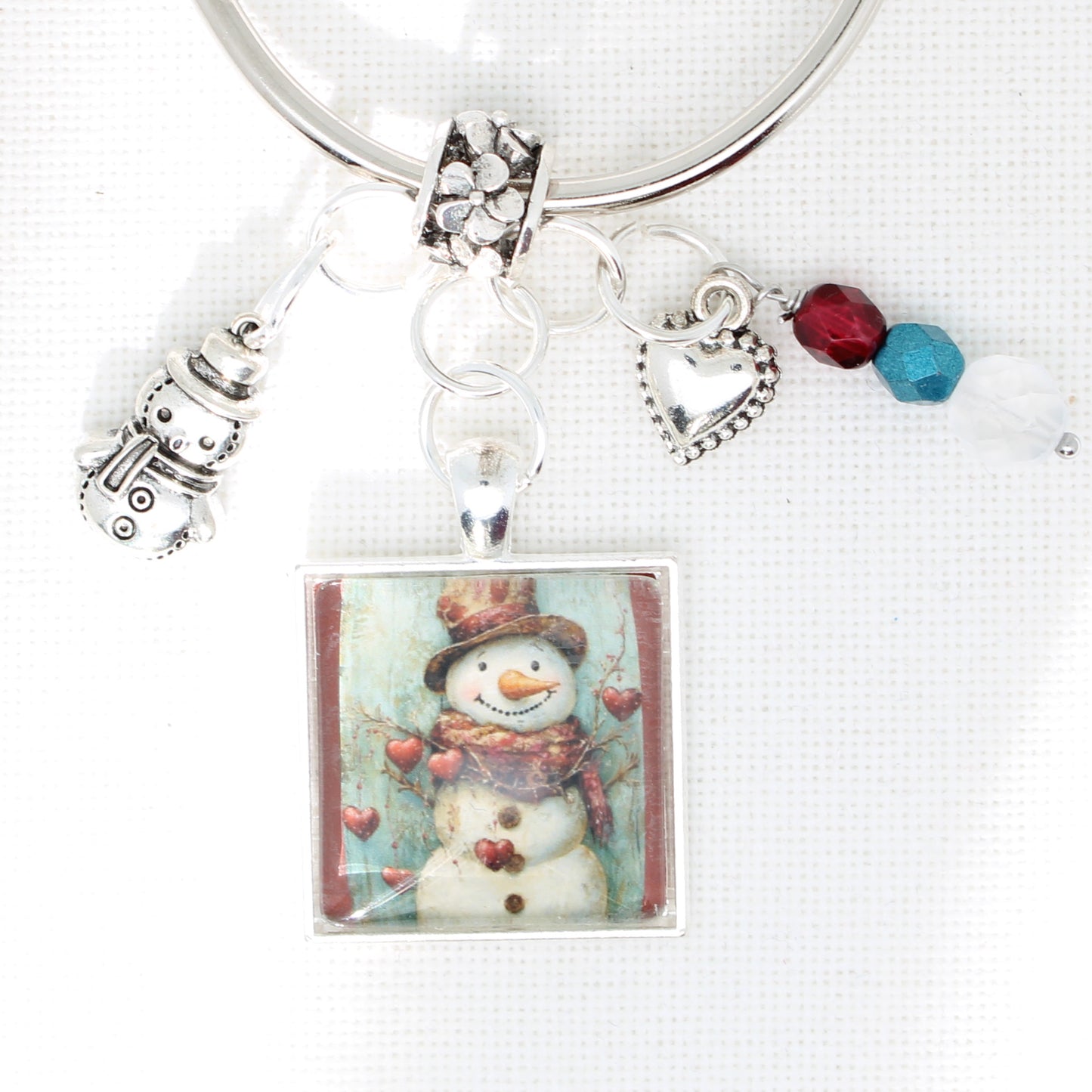 Valentine Snowman Floss Ring