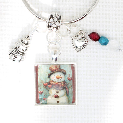 Valentine Snowman Floss Ring