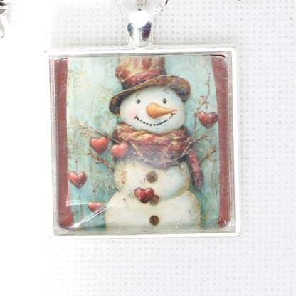 Valentine Snowman Floss Ring
