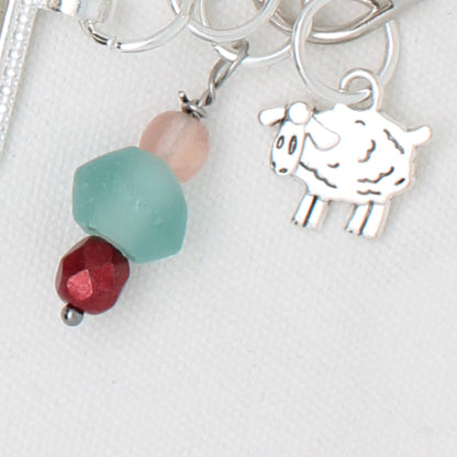 Valentine Sheep Zipper Pull/ Mini-Fob