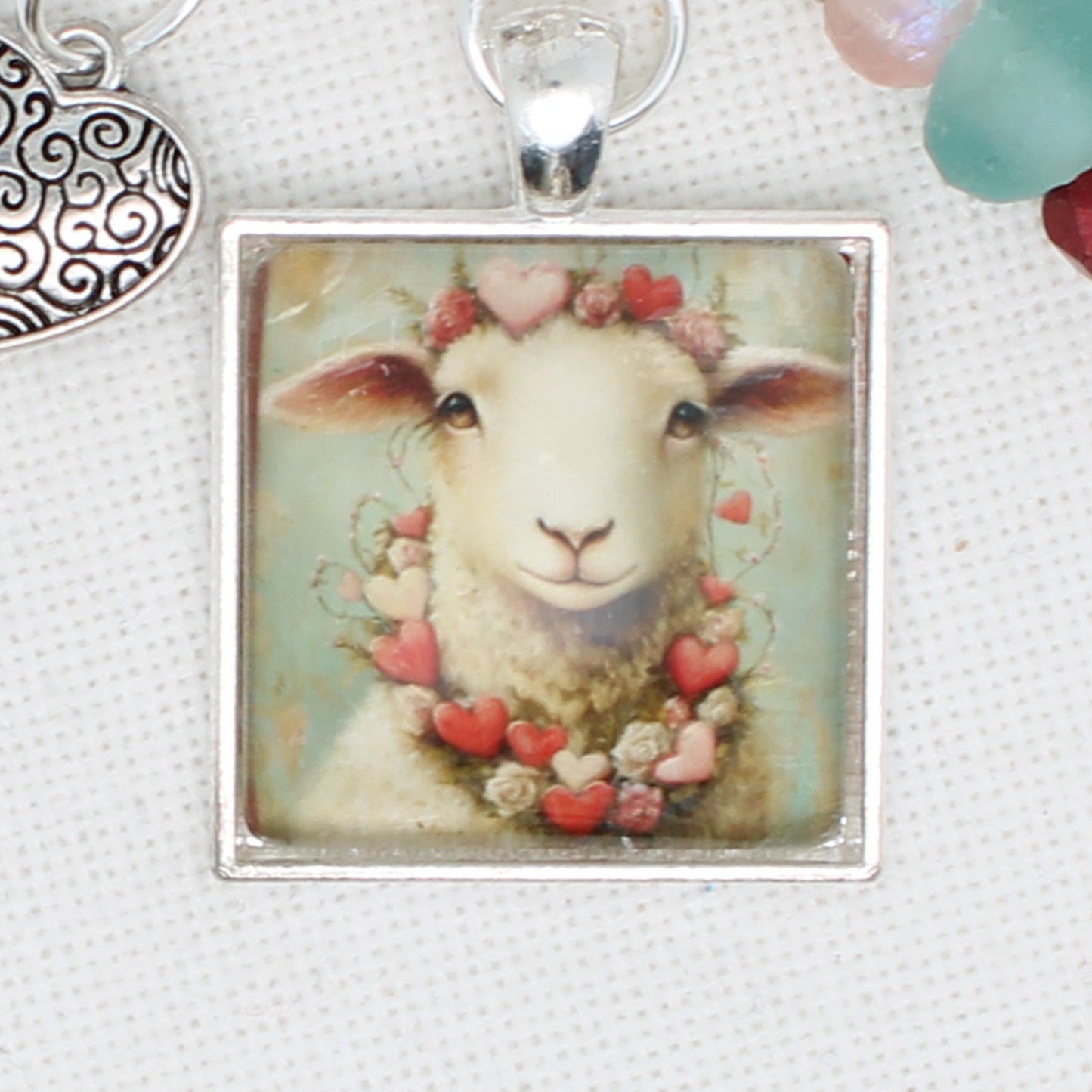Valentine Sheep Floss Ring