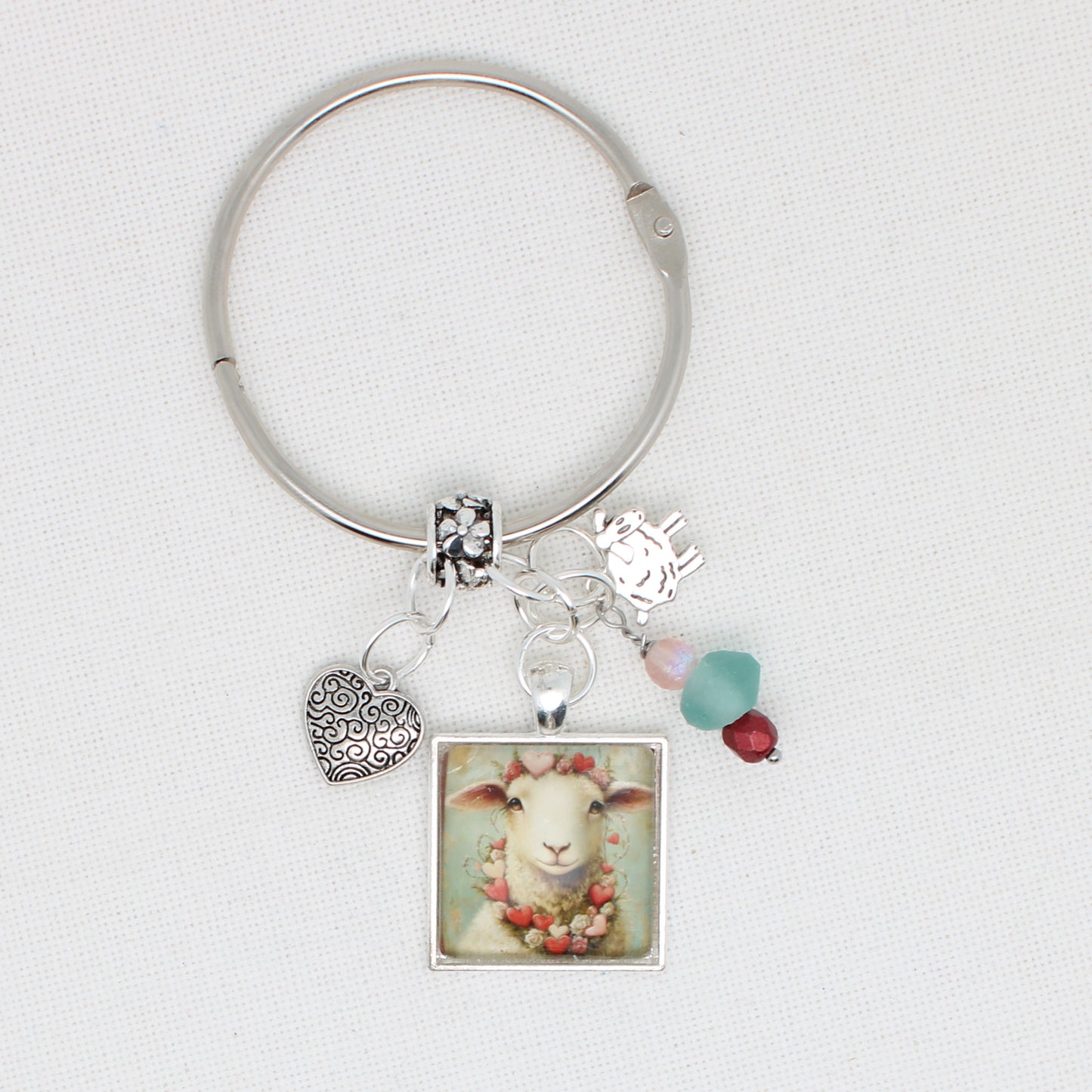 Valentine Sheep Floss Ring