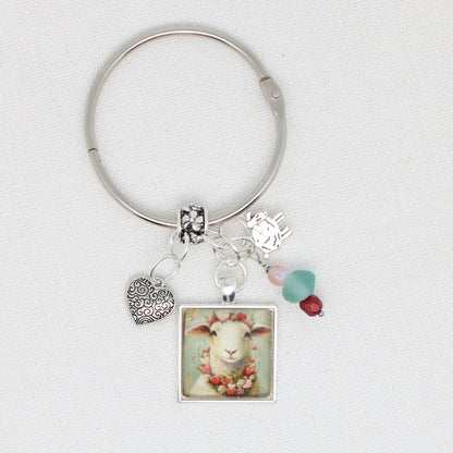 Valentine Sheep Floss Ring