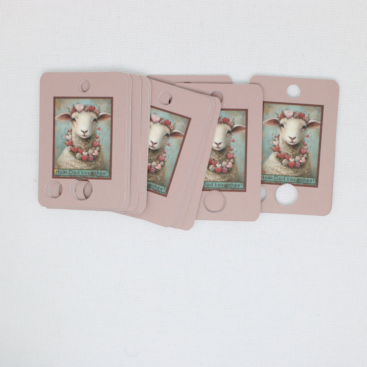 Valentine Sheep Floss Cards. - Pack of 20 Cards