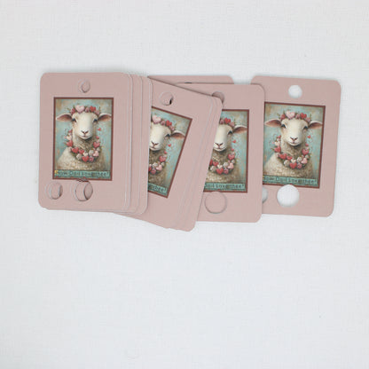 Valentine Sheep Floss Cards. - Pack of 20 Cards