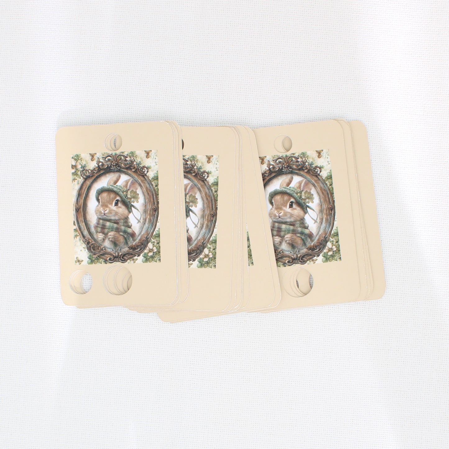 St. Patrick Bunny Floss Cards. - Pack of 20 Cards