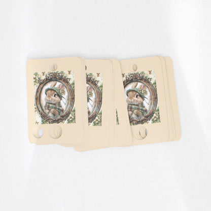 St. Patrick Bunny Floss Cards. - Pack of 20 Cards
