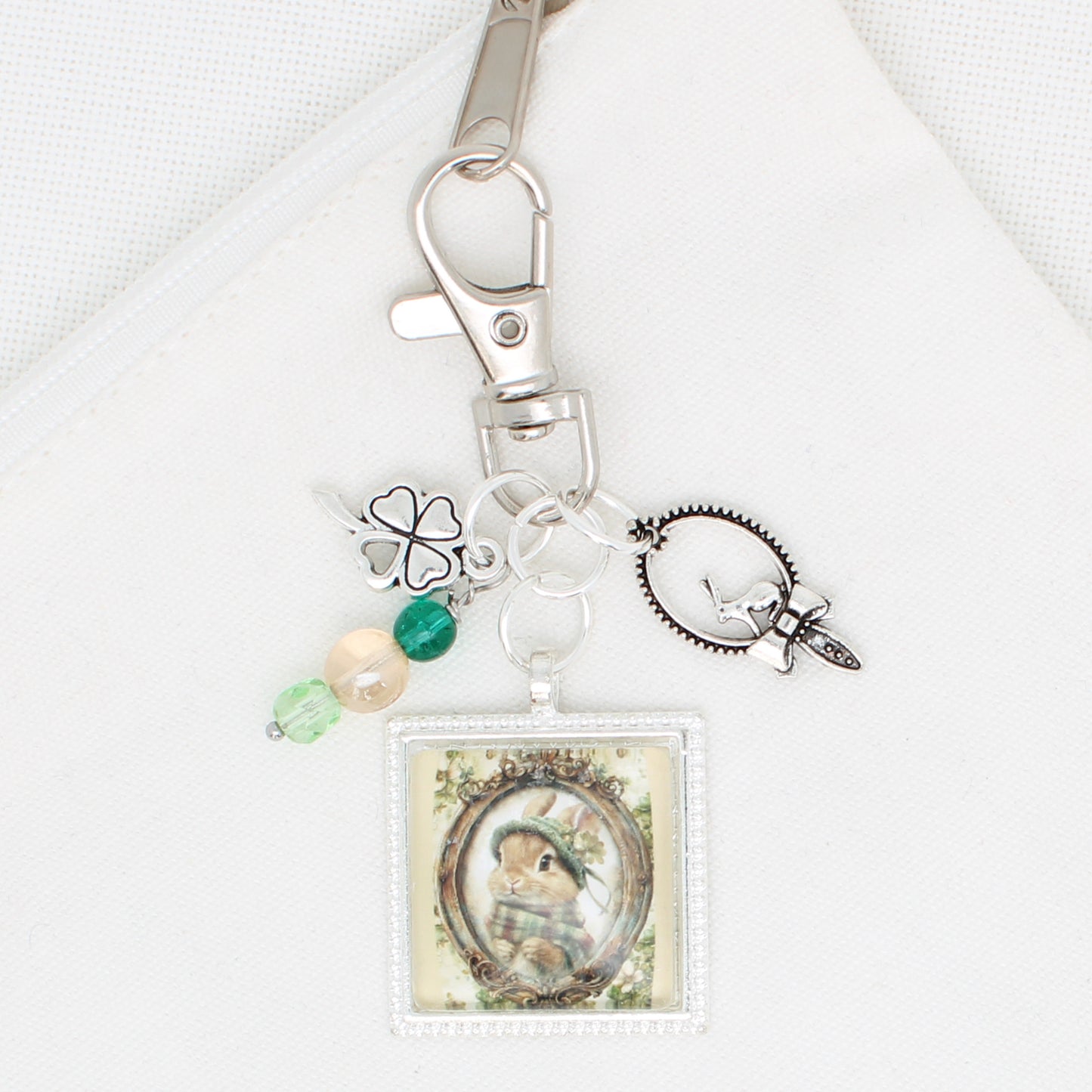 St. Patrick Bunny Zipper Pull/ Mini-Fob