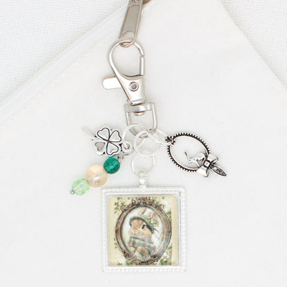 St. Patrick Bunny Zipper Pull/ Mini-Fob