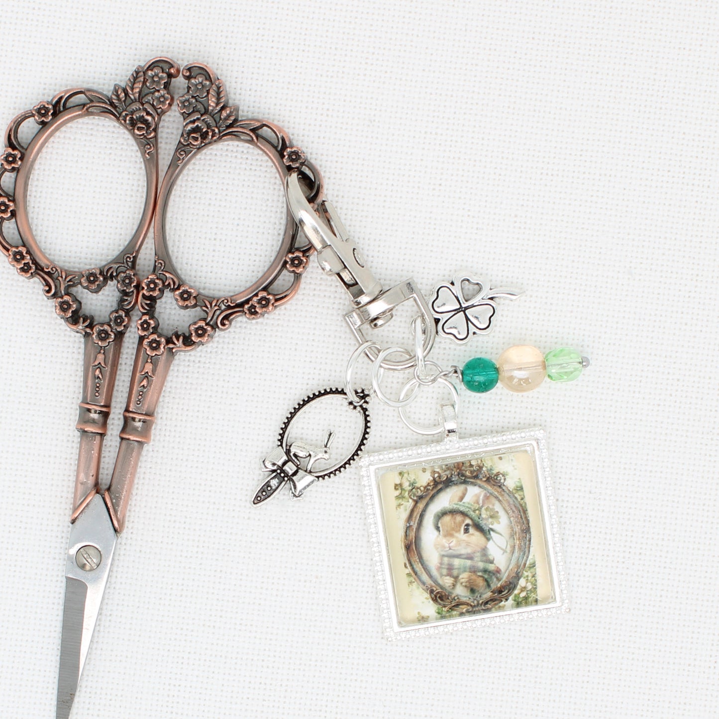 St. Patrick Bunny Zipper Pull/ Mini-Fob