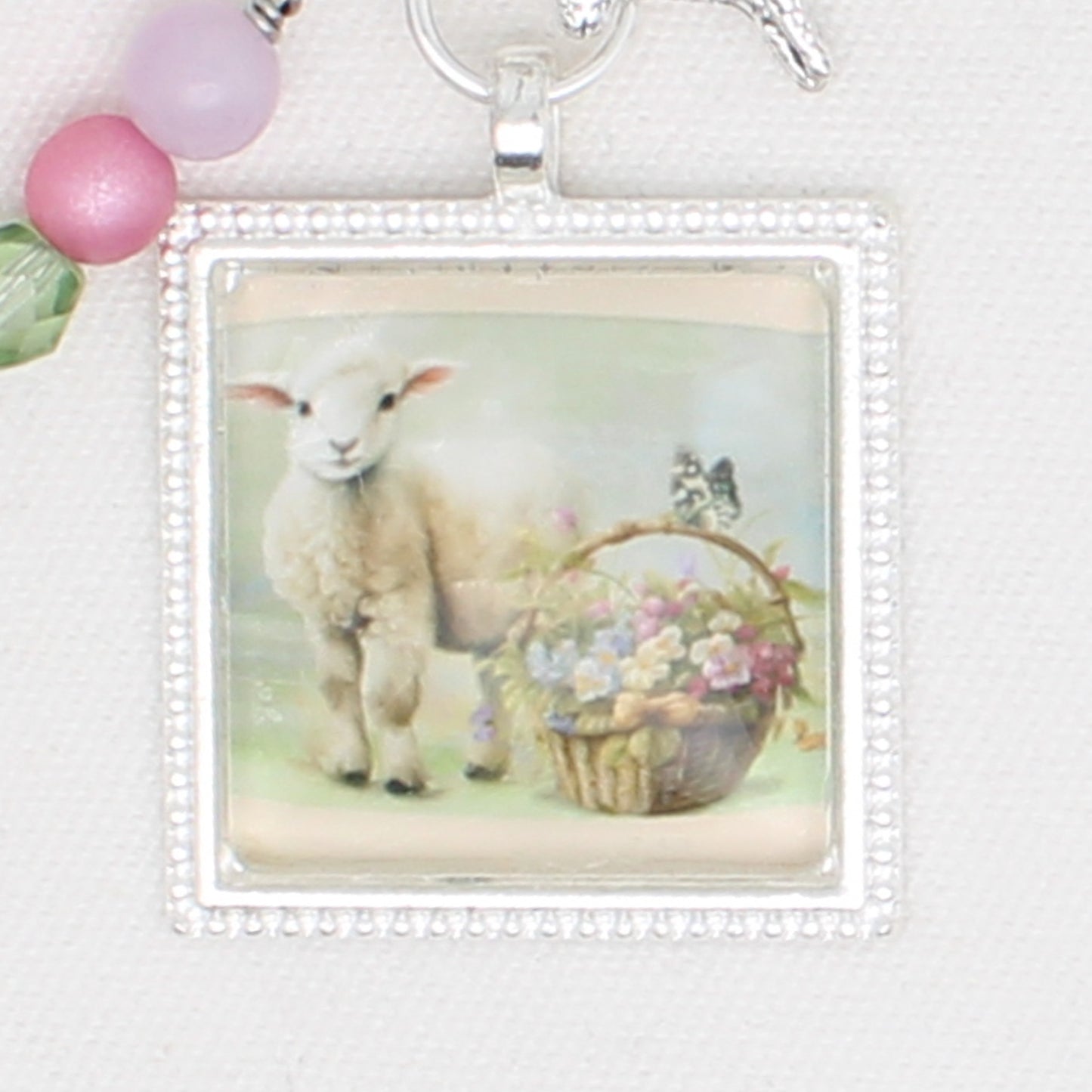 Easter Lamb Zipper Pull/ Mini-Fob