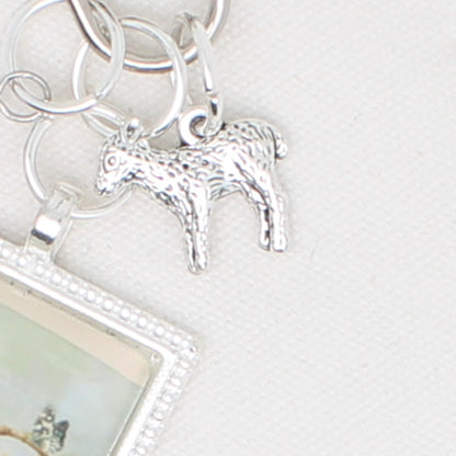 Easter Lamb Zipper Pull/ Mini-Fob