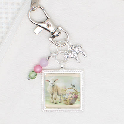 Easter Lamb Zipper Pull/ Mini-Fob