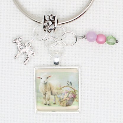 Easter Lamb Floss Ring
