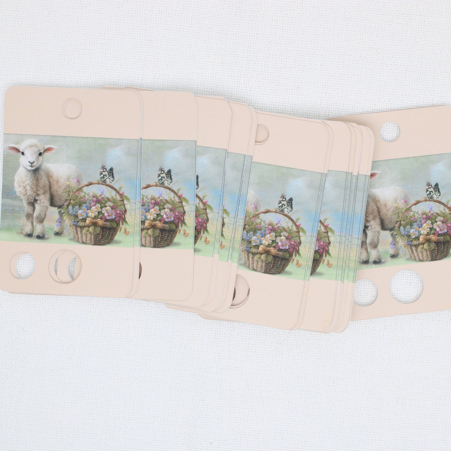 Easter Lamb Floss Cards. - Pack of 20 Cards