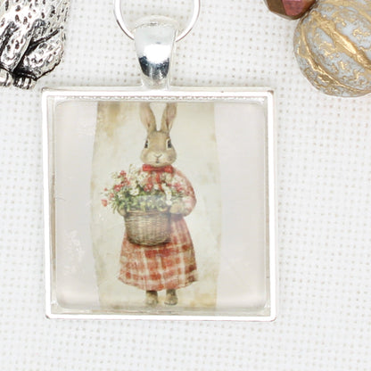Spring Bunny Zipper Pull/ Mini-Fob