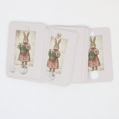 Spring Bunny Floss Cards. - Pack of 20 Cards