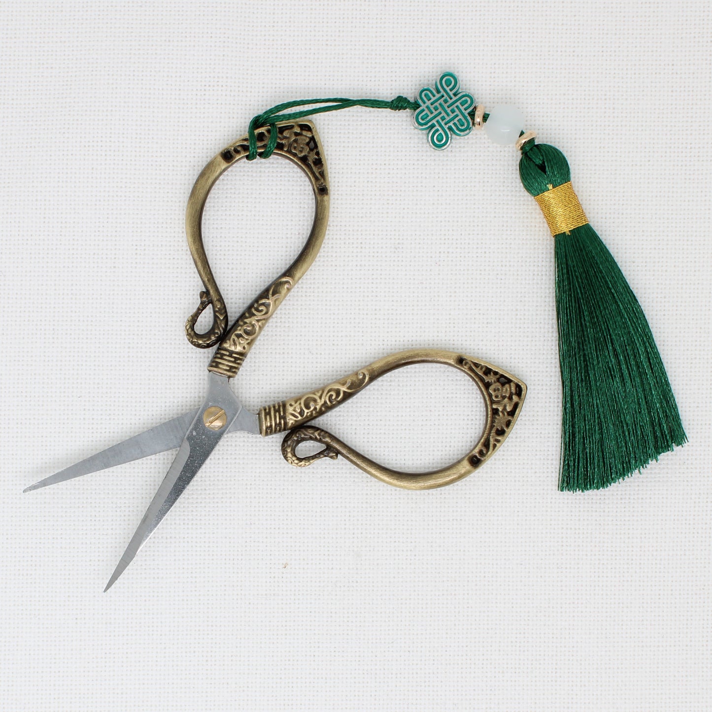 Copper Celtic Style Embroidery Scissors With Tassel