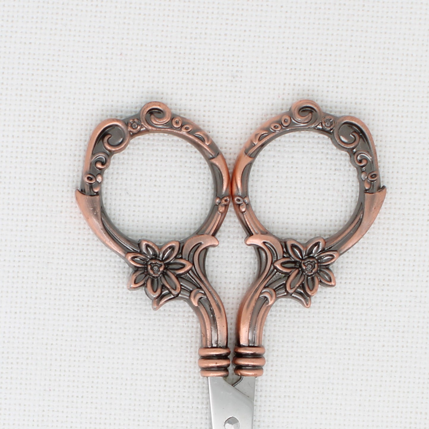 Small Brass Colored Flower Embroidery Scissors