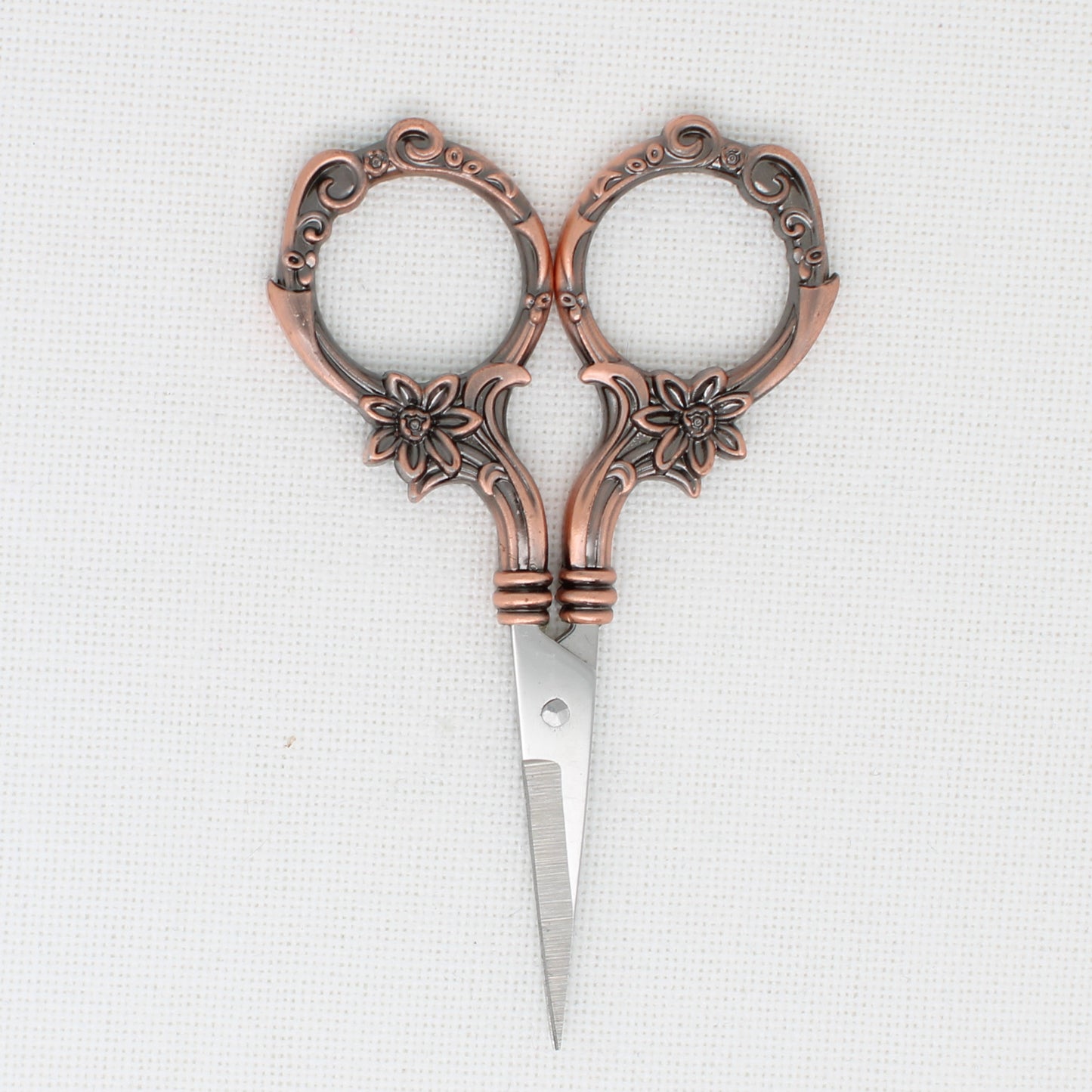 Small Brass Colored Flower Embroidery Scissors