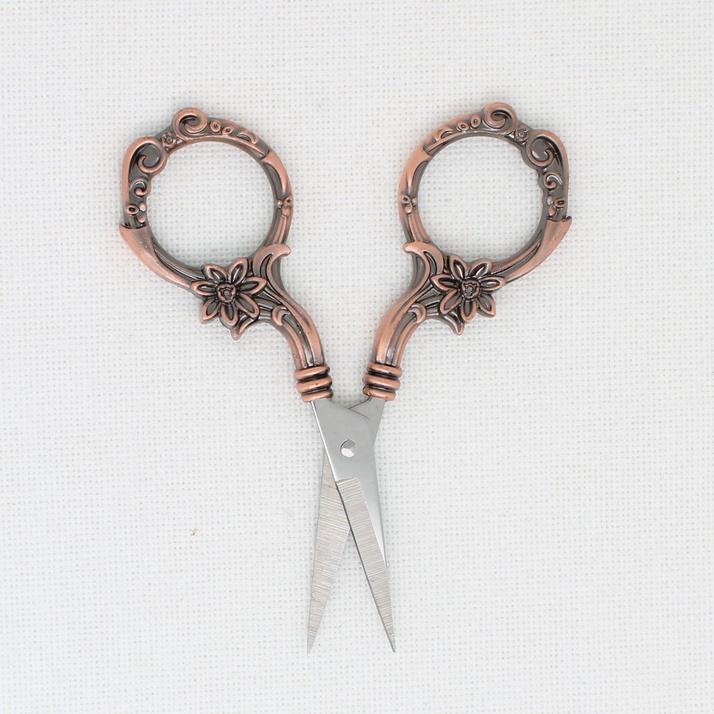Small Brass Colored Flower Embroidery Scissors