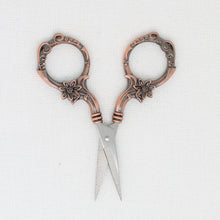 Small Brass Colored Flower Embroidery Scissors