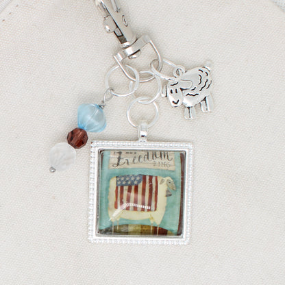 Let Freedom Ring Zipper Pull/ Mini- Fob