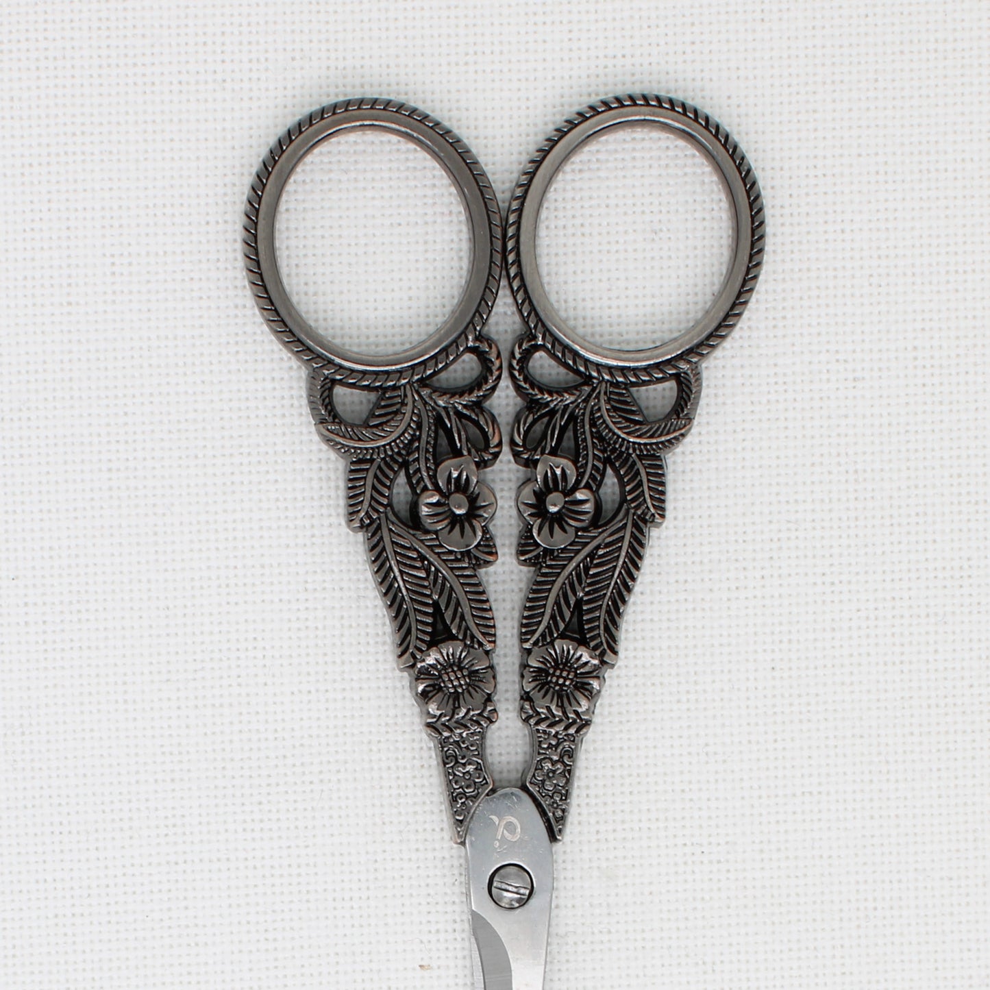 Black Flower Embroidery Scissors