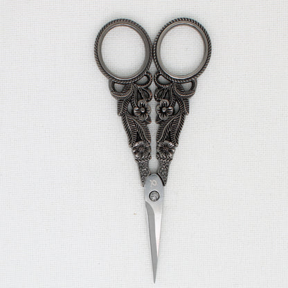 Black Flower Embroidery Scissors