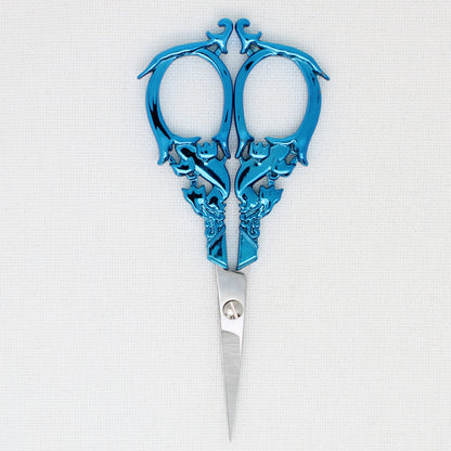 Large Blue Flower Embroidery Scissors