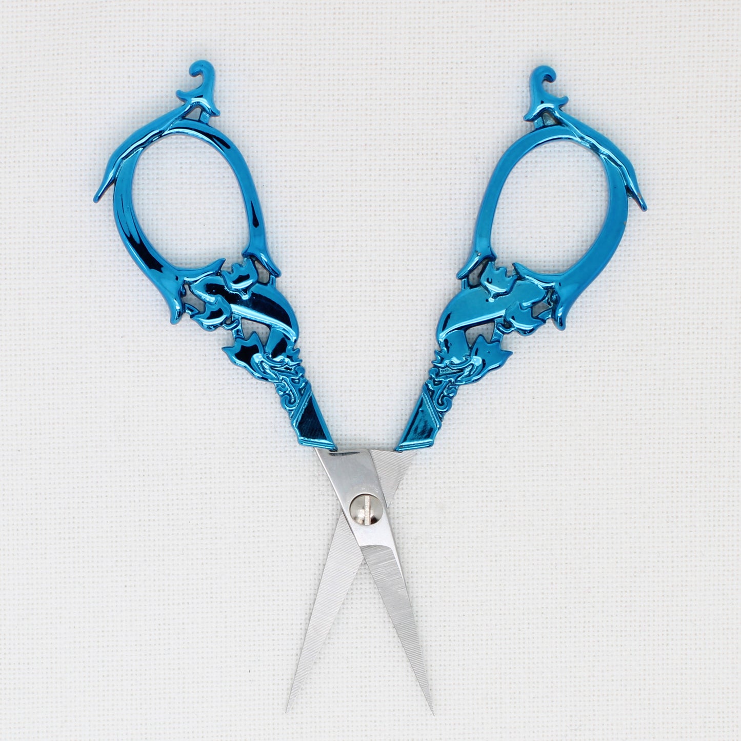 Large Blue Flower Embroidery Scissors