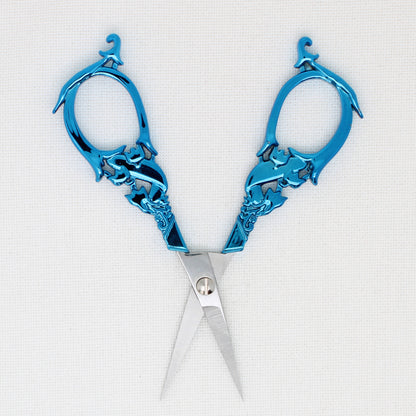 Large Blue Flower Embroidery Scissors