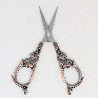Large Copper Flower Embroidery Scissors