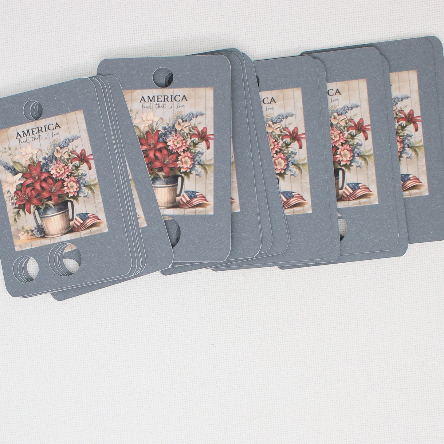 American Flowers Floss Cards. - Pack of 20 Cards