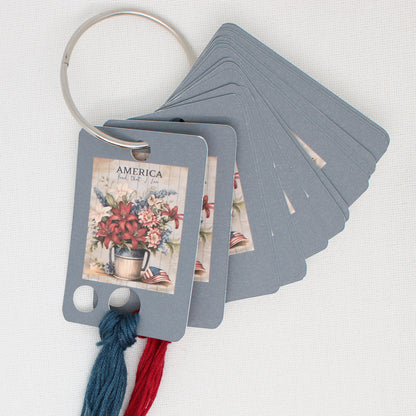 American Flowers Floss Cards. - Pack of 20 Cards