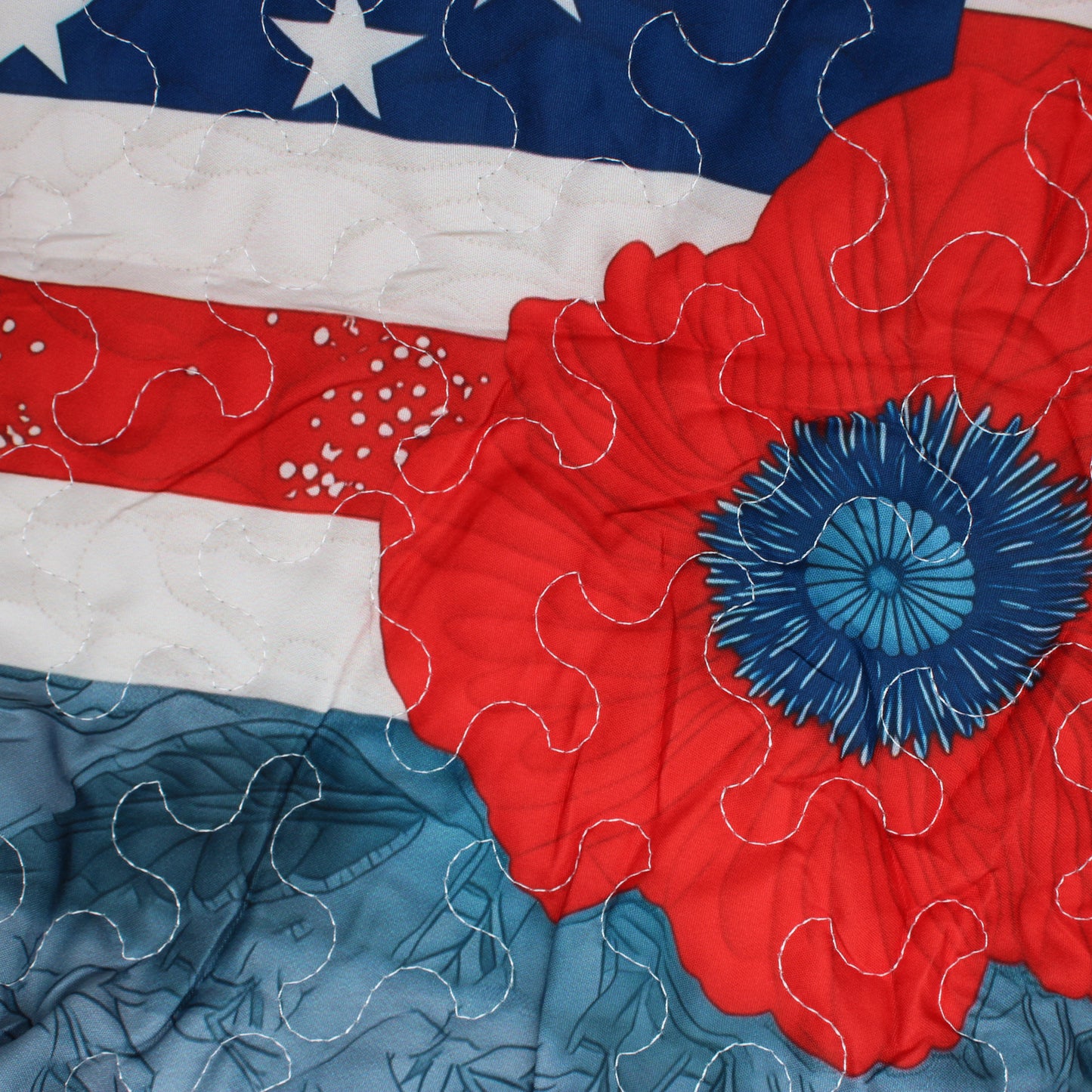 American Flag and Poppies Project Tote