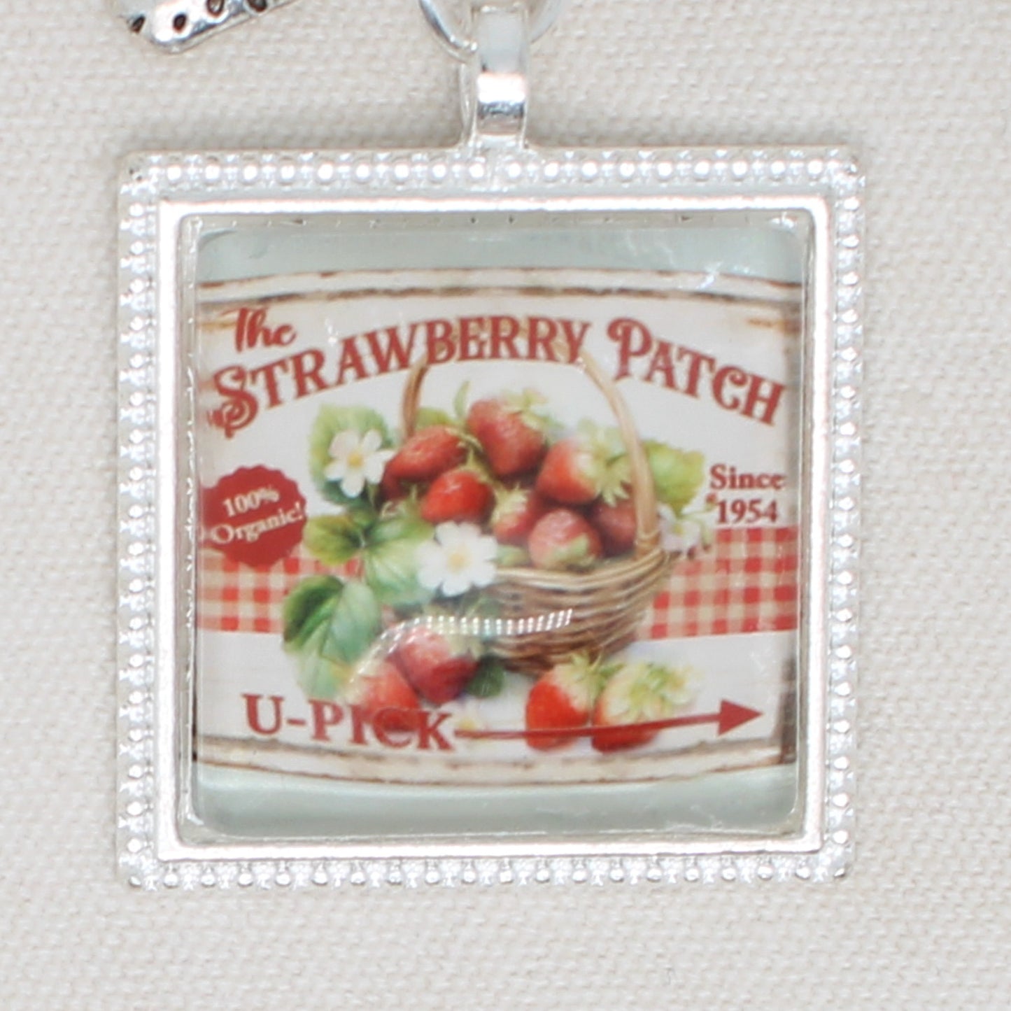 Strawberry Patch Zipper Pull/ Mini-Fob