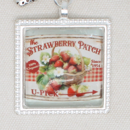 Strawberry Patch Zipper Pull/ Mini-Fob