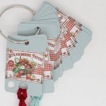 Strawberry Patch Floss Cards. - Pack of 20 Cards