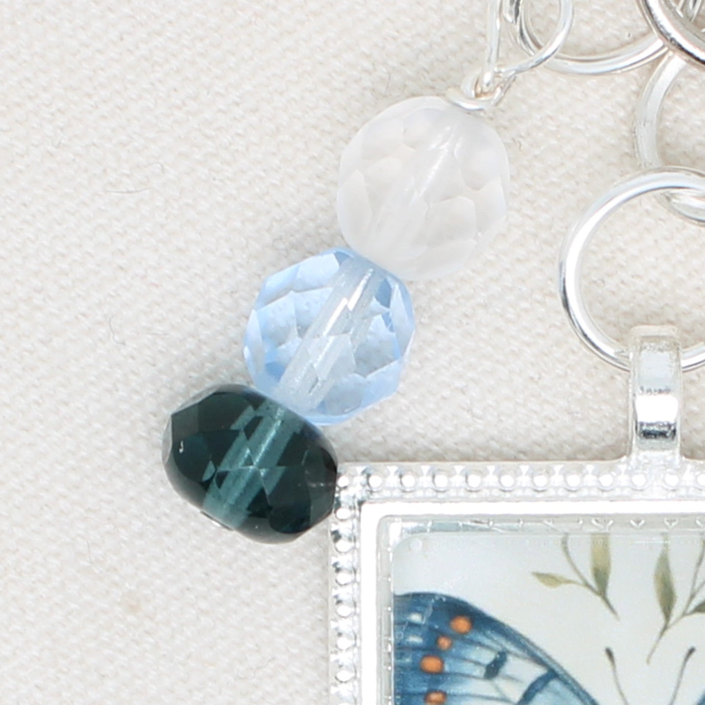 Blue Whispers Zipper Pull/ Mini-Fob