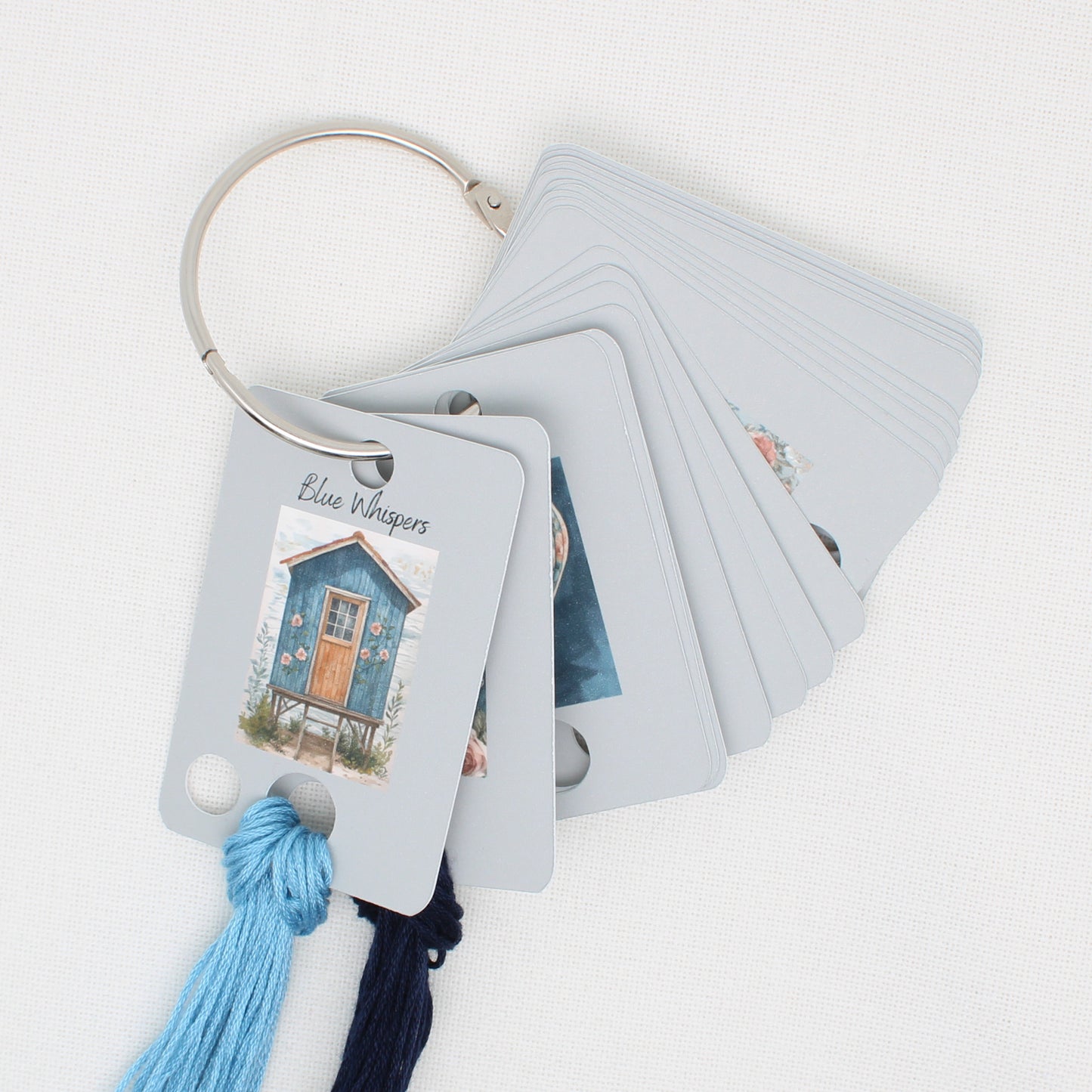 Blue Whispers Floss Cards. - Pack of 20 Cards