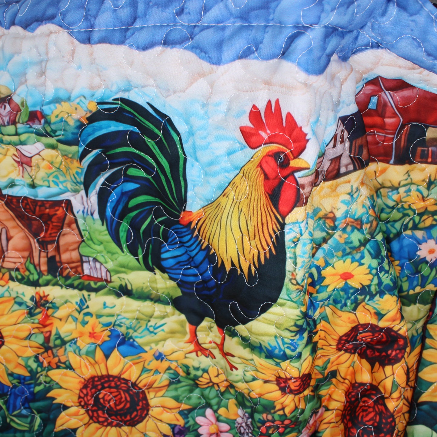 Rooster And Sunflowers Project Tote