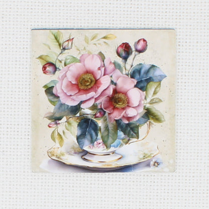 Teacup of Flowers Needle Minder