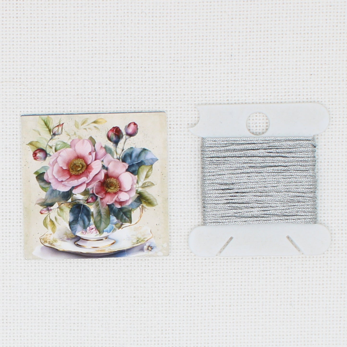 Teacup of Flowers Needle Minder